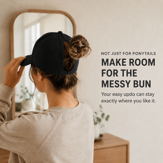 🧢 Women’s High Ponytail Open-Back Baseball Cap – Messy Bun & Ponytail Hat