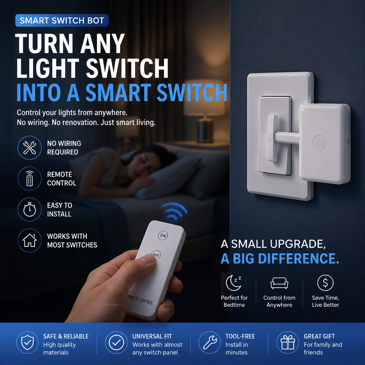 💡 Smart Switch Bot | Automatic Light Switch Controller😴
