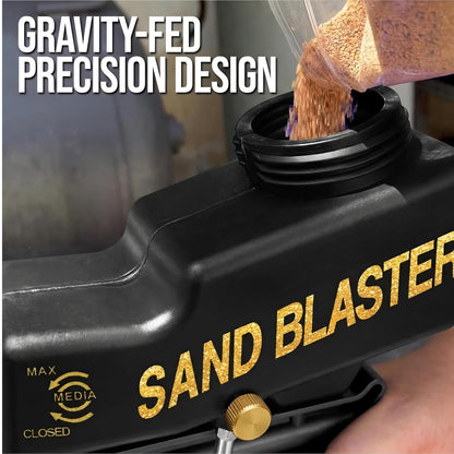 🛠️Light-Duty Pneumatic Sandblaster Kit | 150 PSI | Metal Nozzle | Rust Removal | Air Compressor Powered