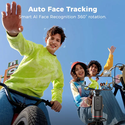Auto Face Tracking Tripod for Smartphones & Cellphones - Gesture Control, 360-Degree Camera Mount Selfie Accessories, Smart Shooting Phone Mount, Smartphone Camera Accessories for Vlogging, Live Streaming