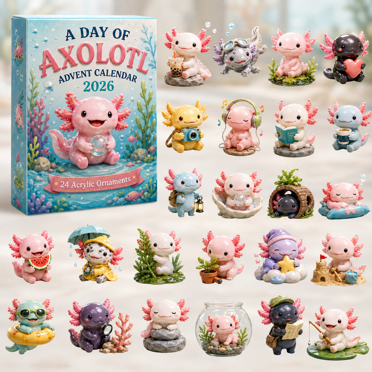 🎁CHRISTMAS KICKOFF 49% OFF - A Day Of Axolotl Advent Calendar 2026