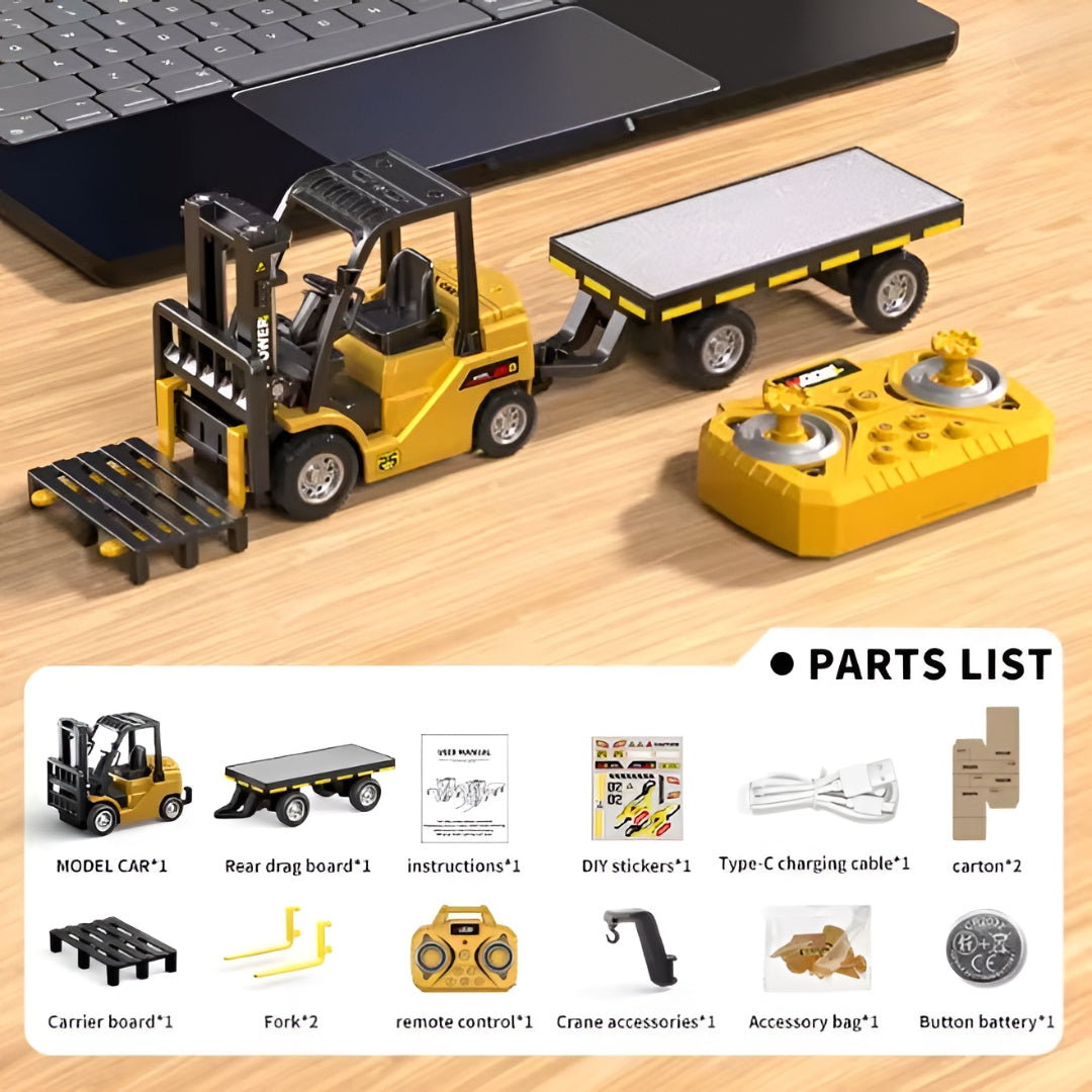 Mini ForkLift Play Set | Compact Creative Toy with Accessories