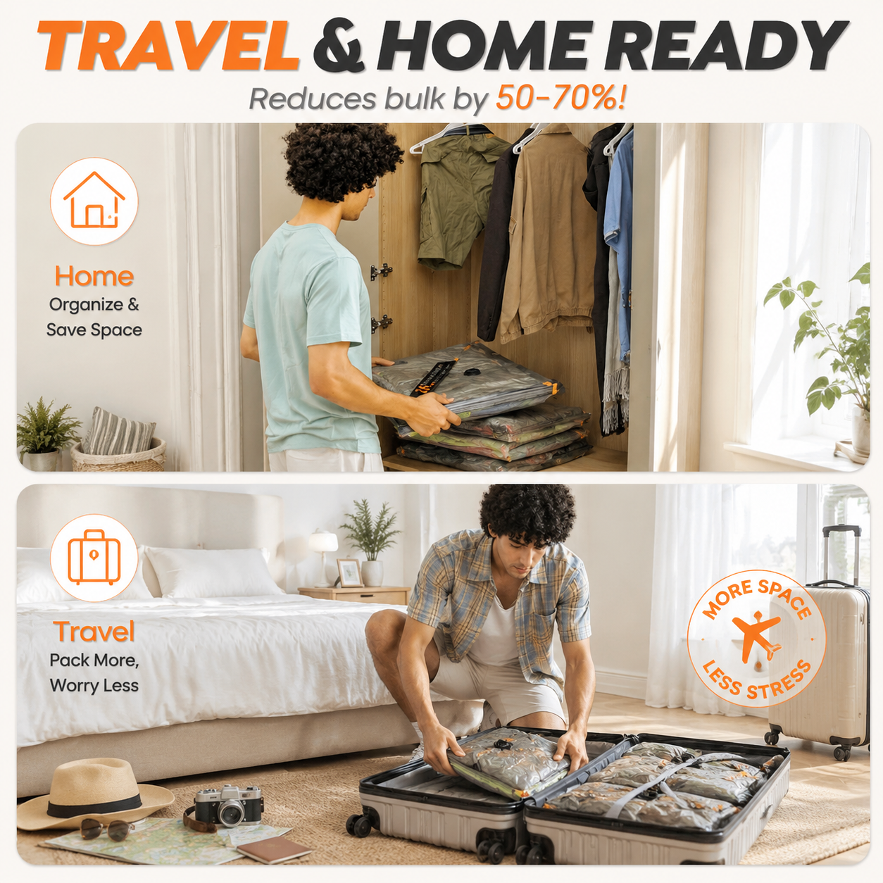 ✨ Wireless Vacuum Storage Bags with Portable Pump – Save Up to 70% Space