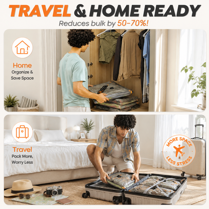 ✨ Wireless Vacuum Storage Bags with Portable Pump – Save Up to 70% Space