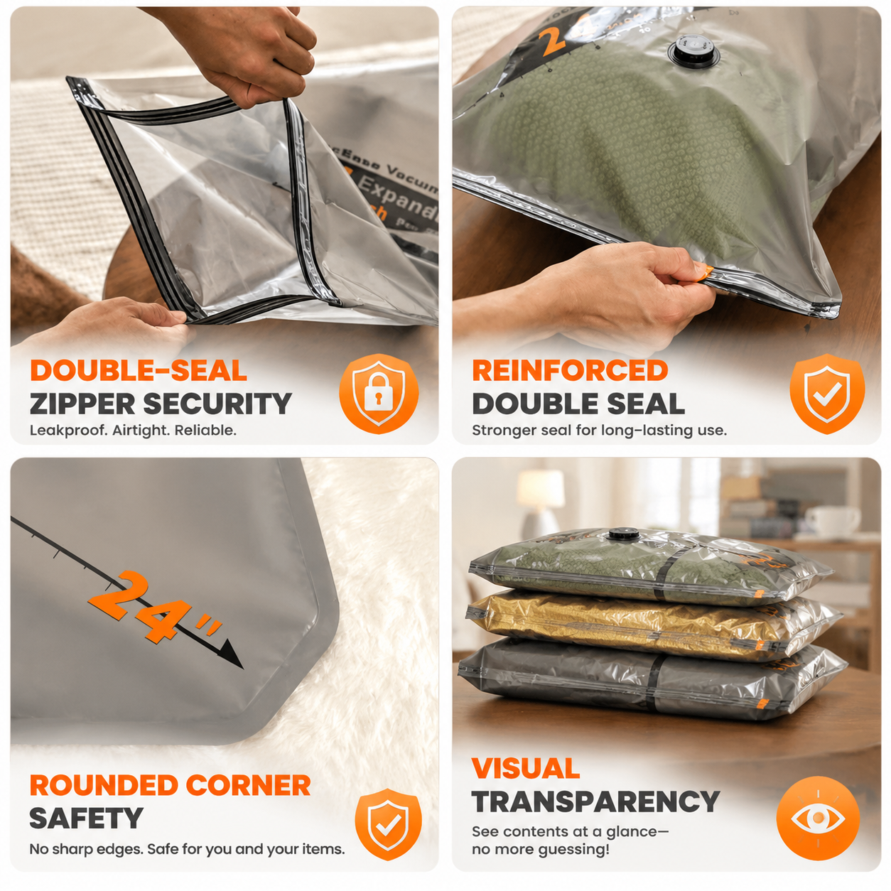 ✨ Wireless Vacuum Storage Bags with Portable Pump – Save Up to 70% Space
