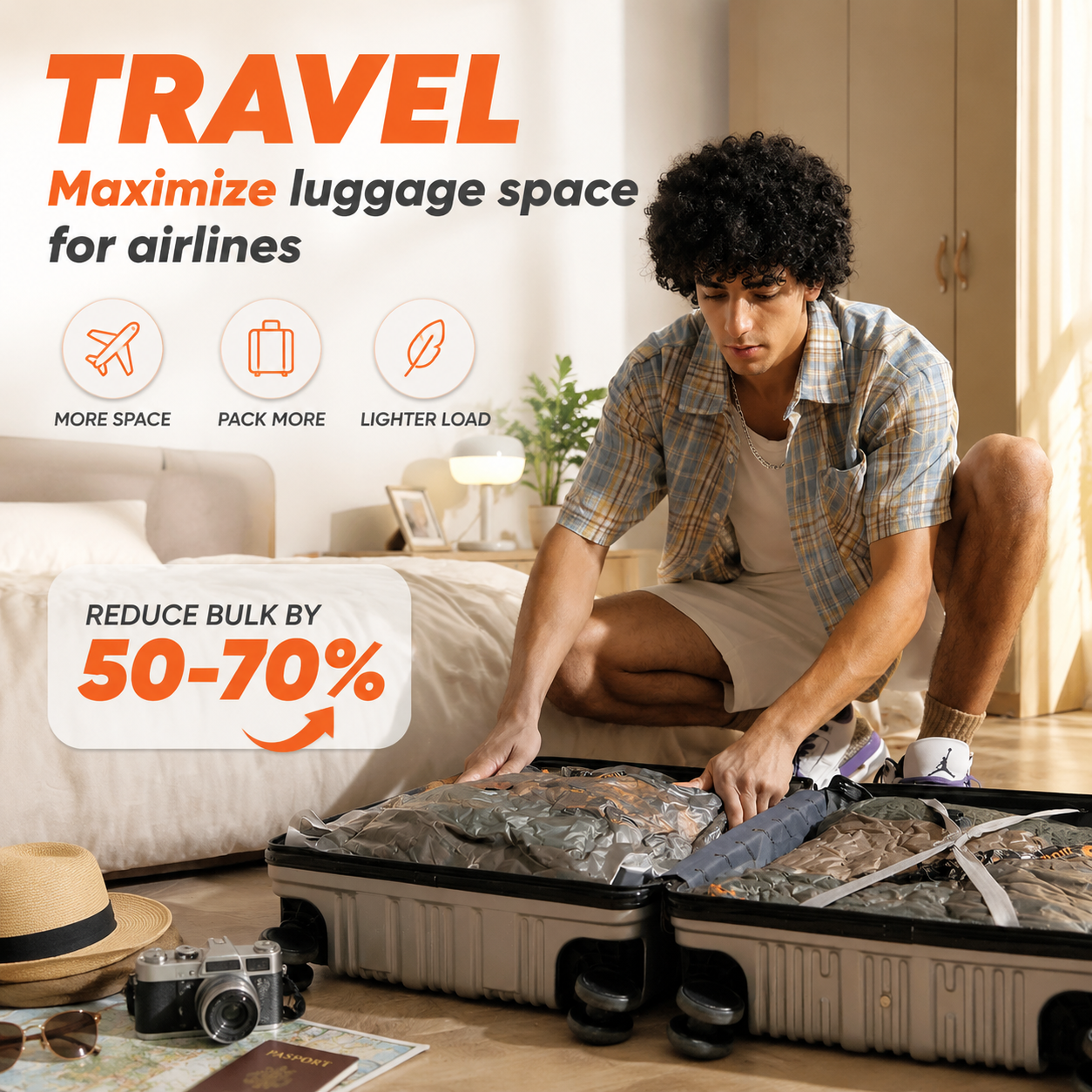 ✨ Wireless Vacuum Storage Bags with Portable Pump – Save Up to 70% Space