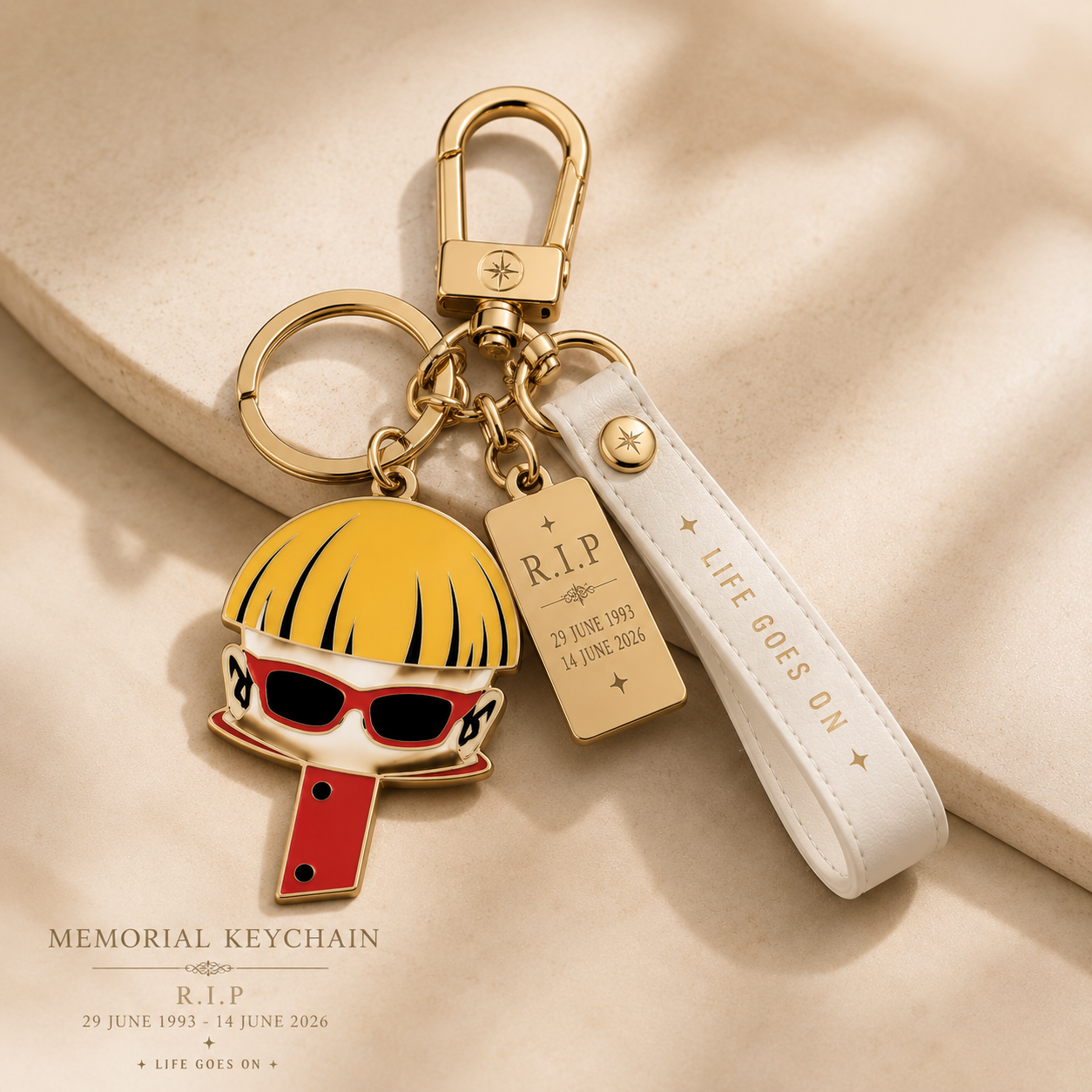 Memorial Keychain – “Life Goes On” Tribute Keepsake for Loved Ones
