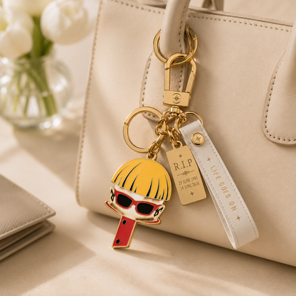 Memorial Keychain – “Life Goes On” Tribute Keepsake for Loved Ones