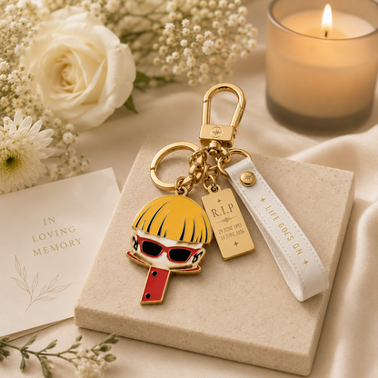 Memorial Keychain – “Life Goes On” Tribute Keepsake for Loved Ones
