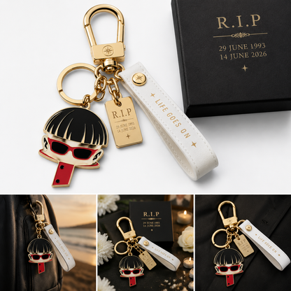 Memorial Keychain – “Life Goes On” Tribute Keepsake for Loved Ones