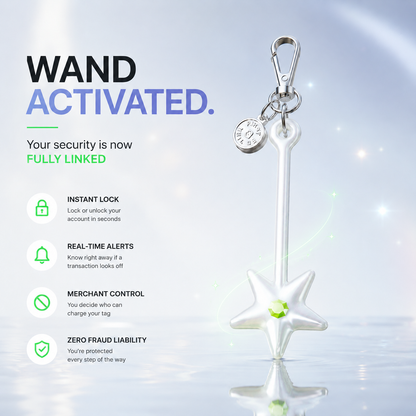 Magical NFC Wand – Smart Tap-to-Lock Security Keychain for Cash App | Instant Wallet Protection & Control