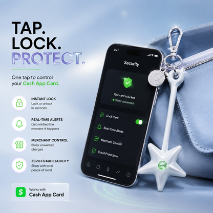 Magical NFC Wand – Smart Tap-to-Lock Security Keychain for Cash App | Instant Wallet Protection & Control