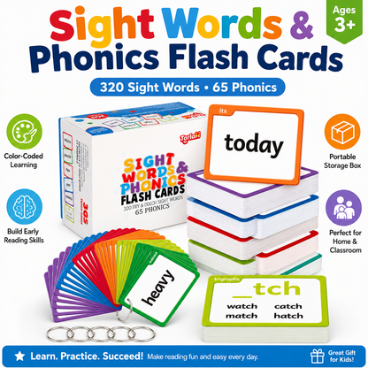 Sight Words & Phonics Flash Cards – Help Kids Read Faster & Build Confidence