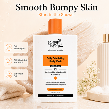 Exfoliating Body Wash for Rough Bumpy Strawberry Skin | 236ml