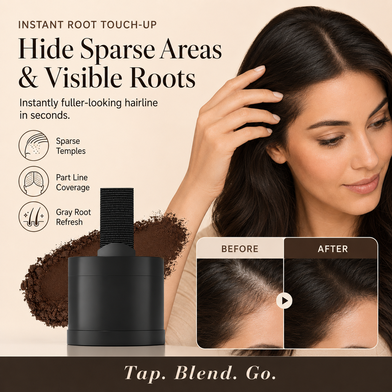🔥 50% OFF! Instant Hairline & Root Touch-Up Powder