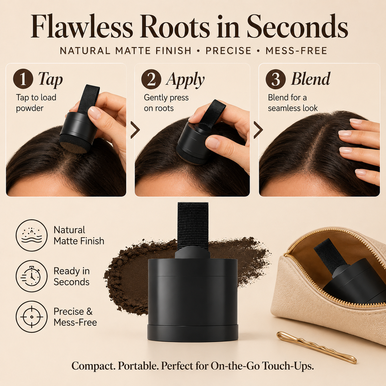 🔥 50% OFF! Instant Hairline & Root Touch-Up Powder