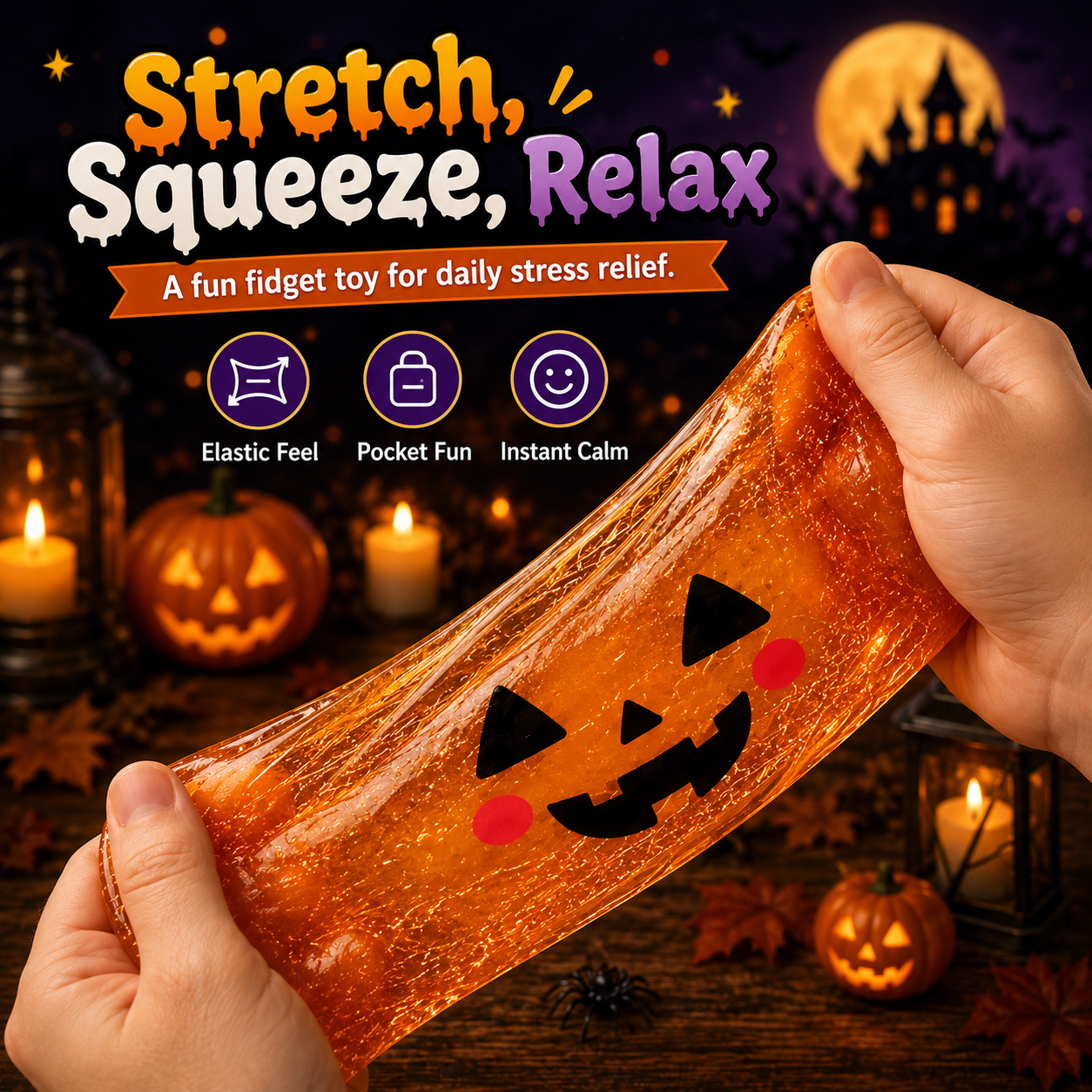 🎃 Limited-Time Sale 👻 Halloween Ghost Dumpling Slow-Rebound Squishy Toy🎁