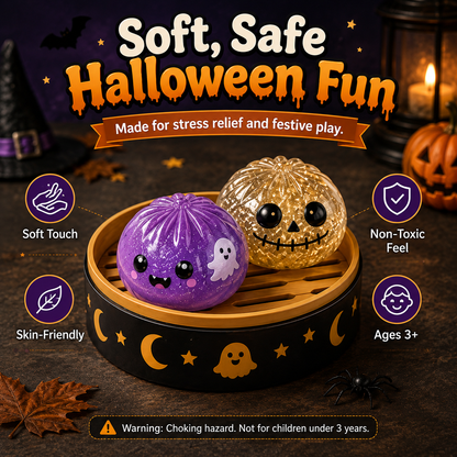 🎃 Limited-Time Sale 👻 Halloween Ghost Dumpling Slow-Rebound Squishy Toy🎁