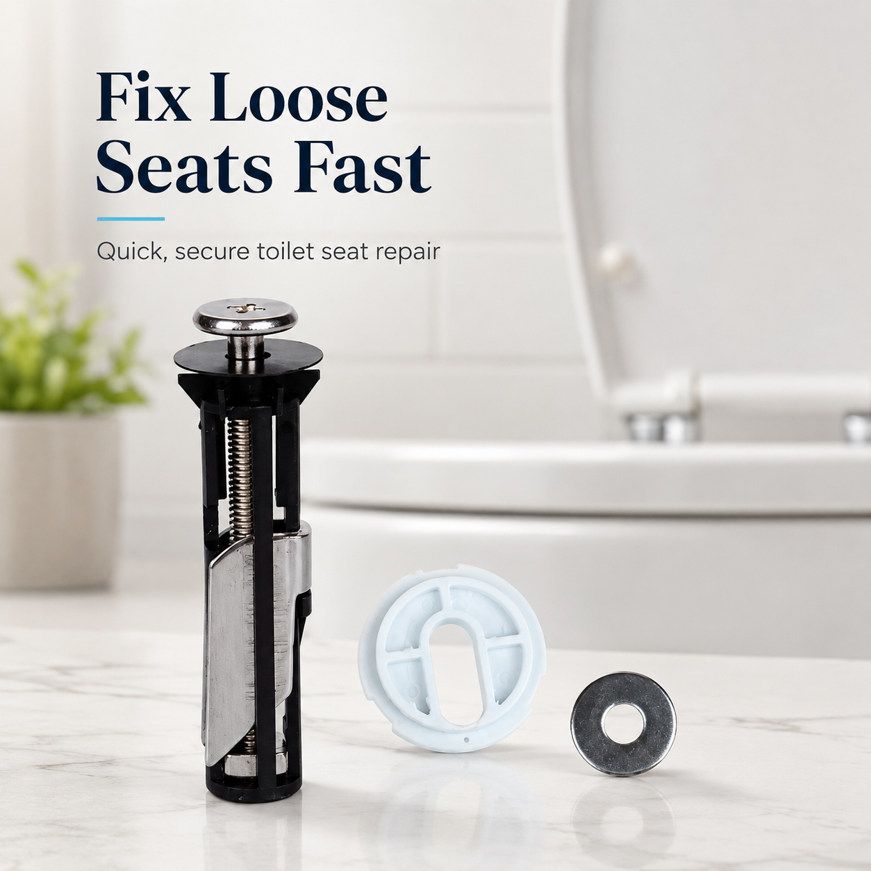 🔩 Universal Toilet Seat Bolt Kit – Quick-Release Secure Fix