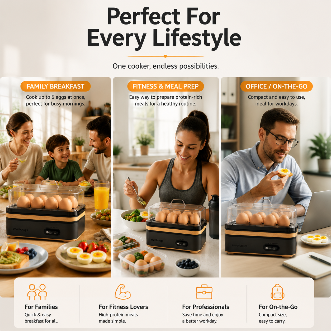 🥚 Rapid 6-Egg Electric Egg Cooker – Soft, Medium & Hard Boiled Eggs, Poacher & Omelet Maker | Limited Time Deal