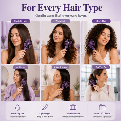 ✨ Powered Detangling Hair Brush & Scalp Massager