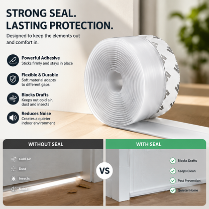 🚪 Self-Adhesive Door Draft Seal Strip | Block Drafts & Dust