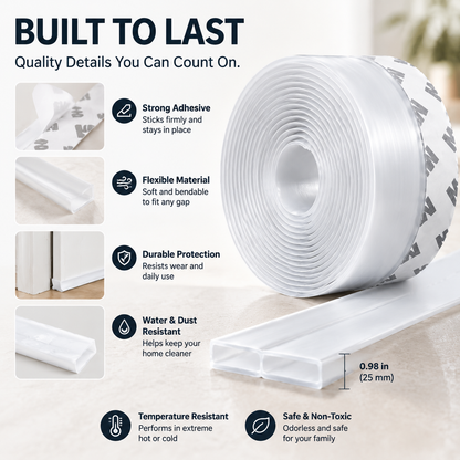 🚪 Self-Adhesive Door Draft Seal Strip | Block Drafts & Dust