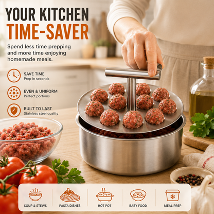 🍝 Stainless Steel Meatball Maker Spoon – Make Perfect Homemade Meatballs Faster