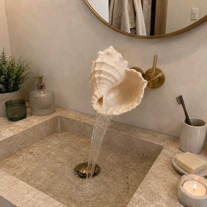 🐚Coastal Seashell Wall-Mount Faucet