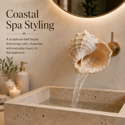 🐚Coastal Seashell Wall-Mount Faucet