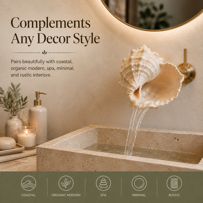 🐚Coastal Seashell Wall-Mount Faucet