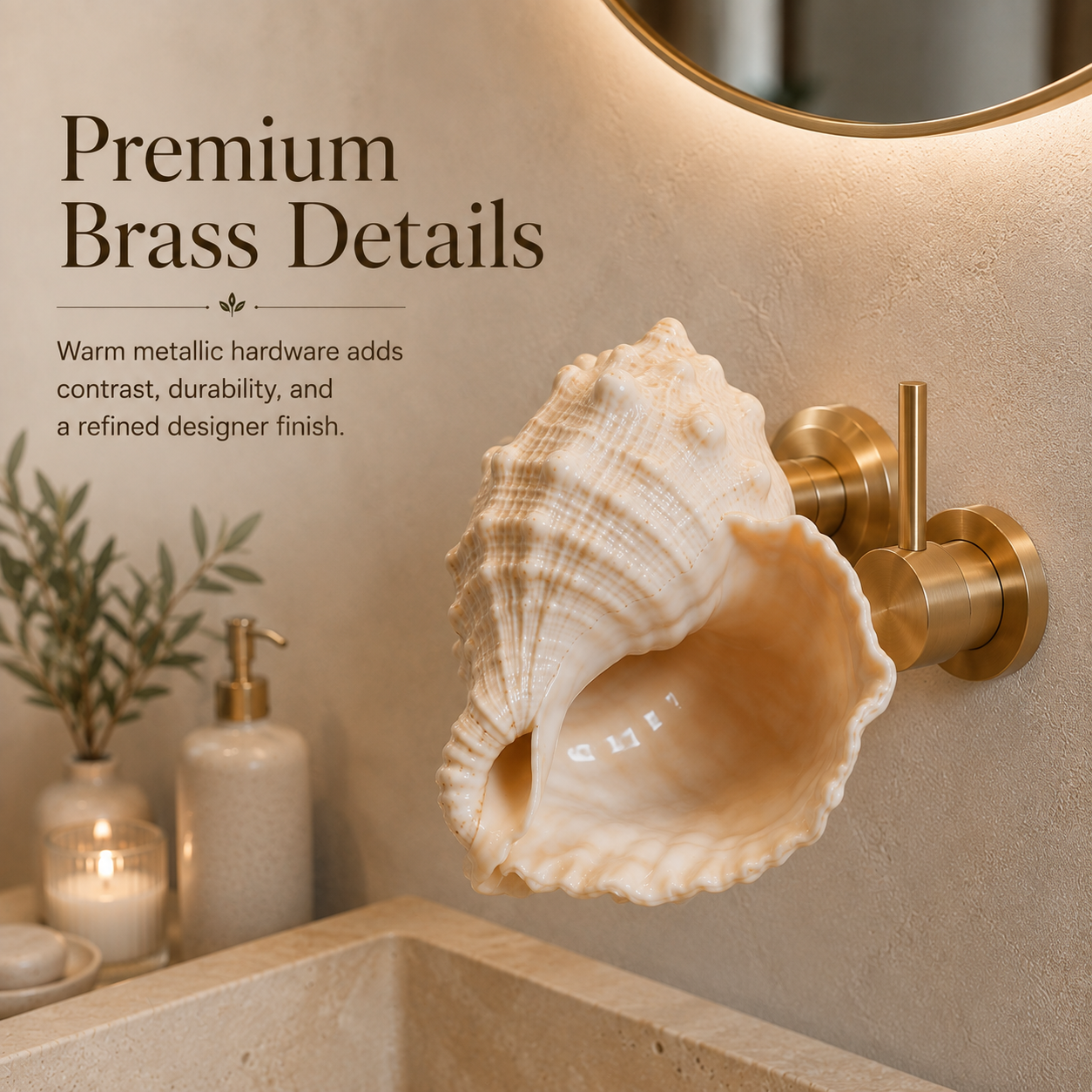 🐚Coastal Seashell Wall-Mount Faucet
