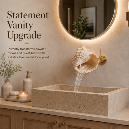 🐚Coastal Seashell Wall-Mount Faucet