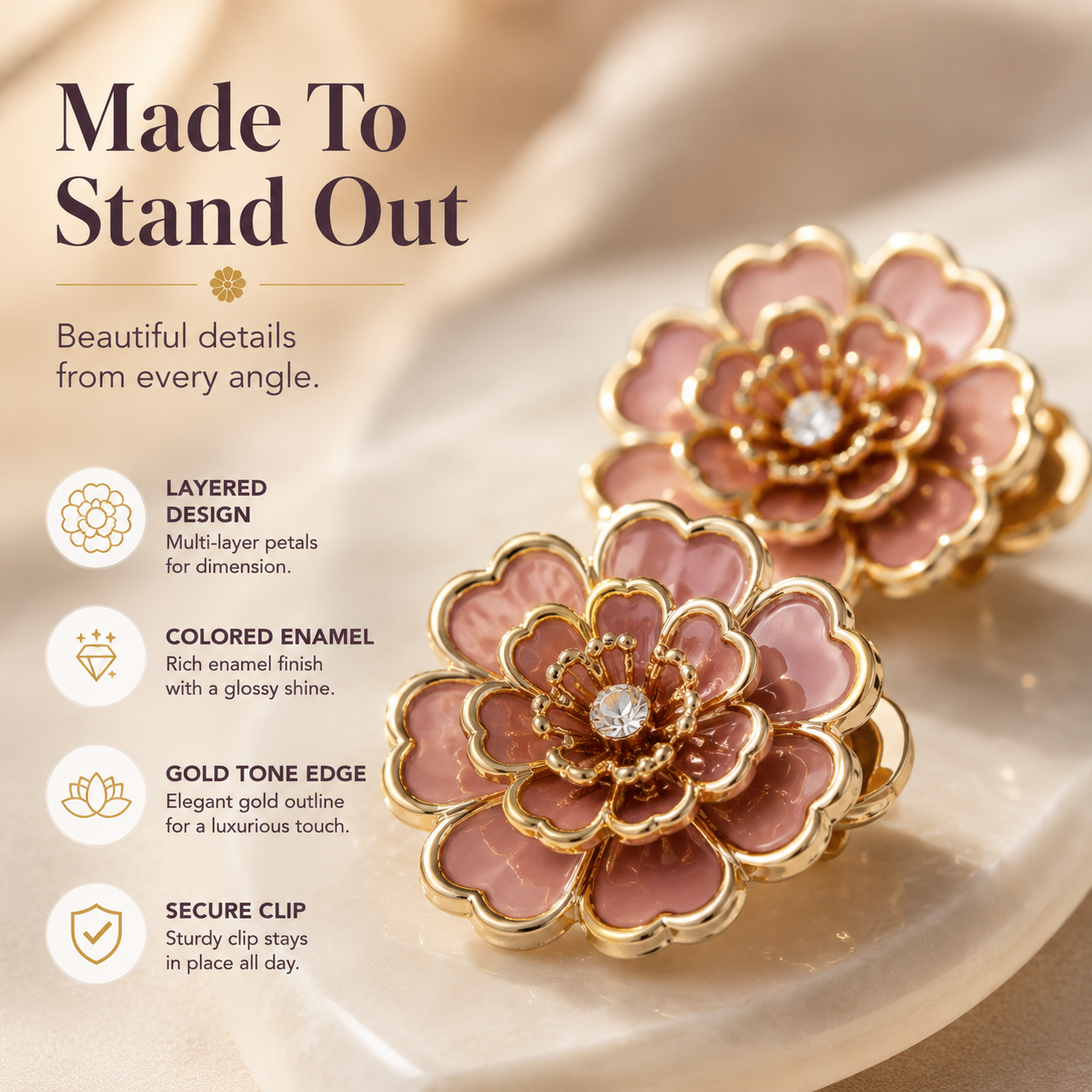 🌸 Flower Button Covers – Instant No-Sew Shirt & Blouse Upgrade