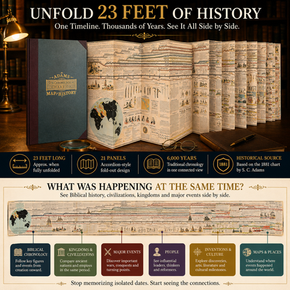 📜6,000 Years of Biblical & World History in One 23-Foot Timeline🌍
