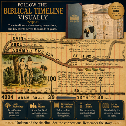 📜6,000 Years of Biblical & World History in One 23-Foot Timeline🌍