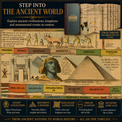 📜6,000 Years of Biblical & World History in One 23-Foot Timeline🌍