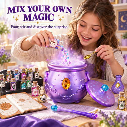 🔮Deluxe Magic Potion Lab Kit — Light-Up Cauldron with Sound & Mist Effects