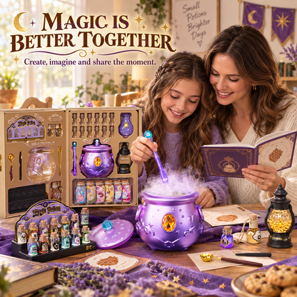 🔮Deluxe Magic Potion Lab Kit — Light-Up Cauldron with Sound & Mist Effects