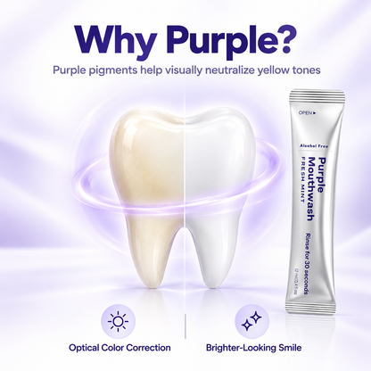 💜 Purple Color-Correcting Mouthwash – A Brighter-Looking Smile in 30 Seconds✨