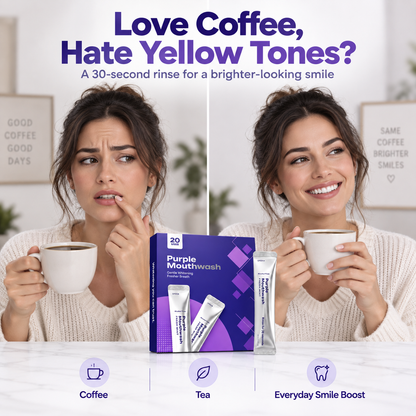 💜 Purple Color-Correcting Mouthwash – A Brighter-Looking Smile in 30 Seconds✨
