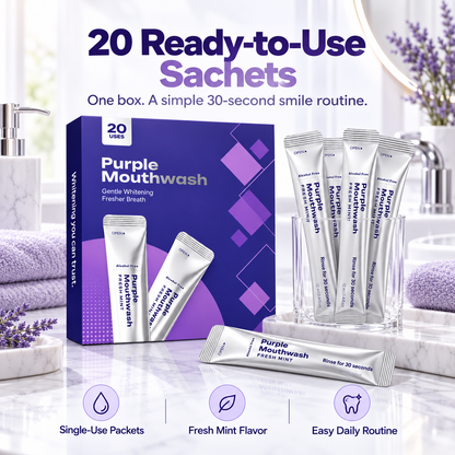 💜 Purple Color-Correcting Mouthwash – A Brighter-Looking Smile in 30 Seconds✨
