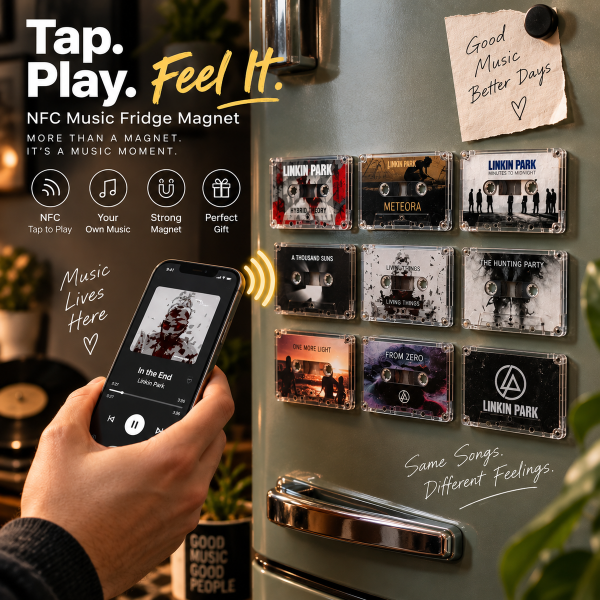 🎵 NFC Cassette Music Magnet – Turn Your Favorite Songs Into Memories