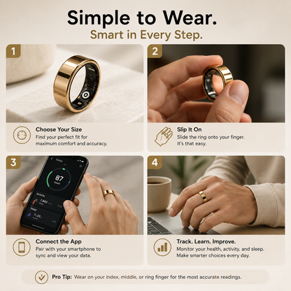 Smart Health Ring for Men & Women – Sleep, Heart Rate & Activity Tracker