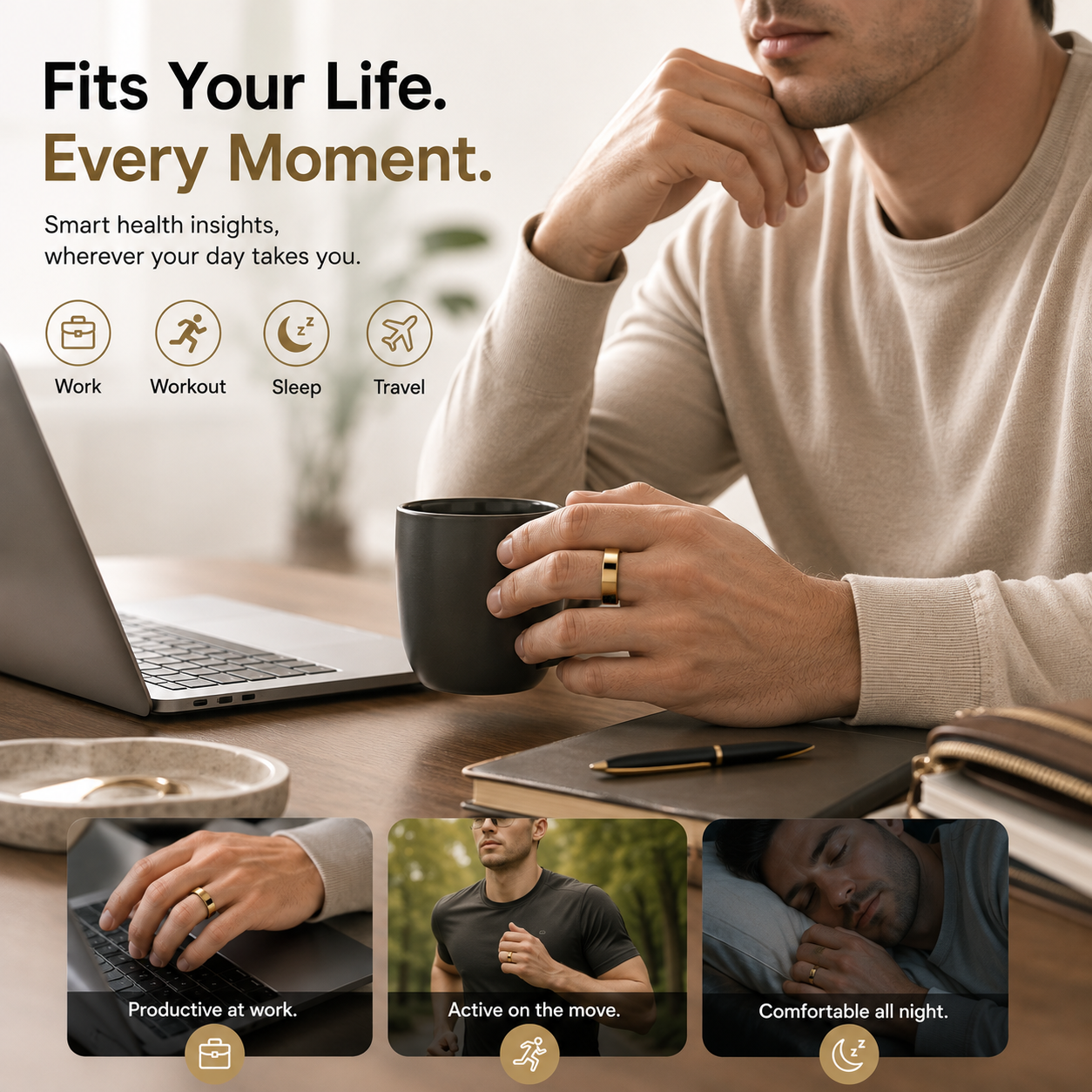 Smart Health Ring for Men & Women – Sleep, Heart Rate & Activity Tracker