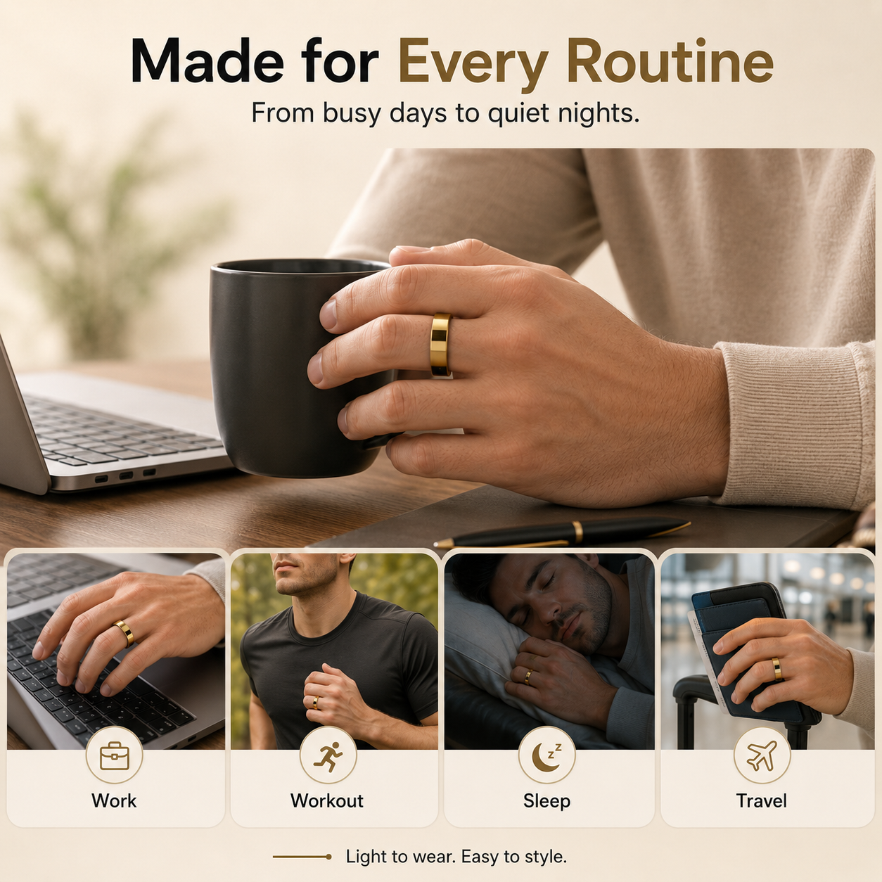 Smart Health Ring for Men & Women – Sleep, Heart Rate & Activity Tracker