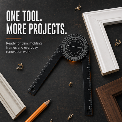 📐 Aluminum Miter Saw Protractor – Dual-Scale Angle Finder