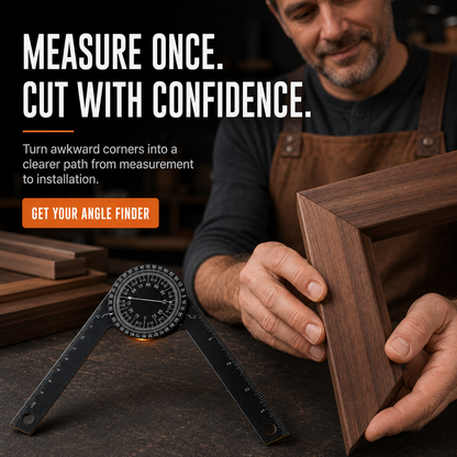 📐 Aluminum Miter Saw Protractor – Dual-Scale Angle Finder