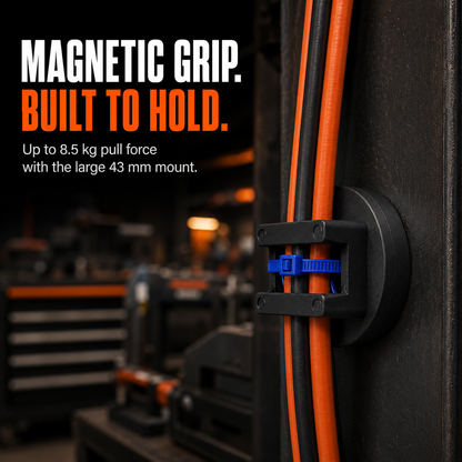 🧲 Magnetic Cable Tie Mounts – No-Drill Automotive Wiring Harness Holders