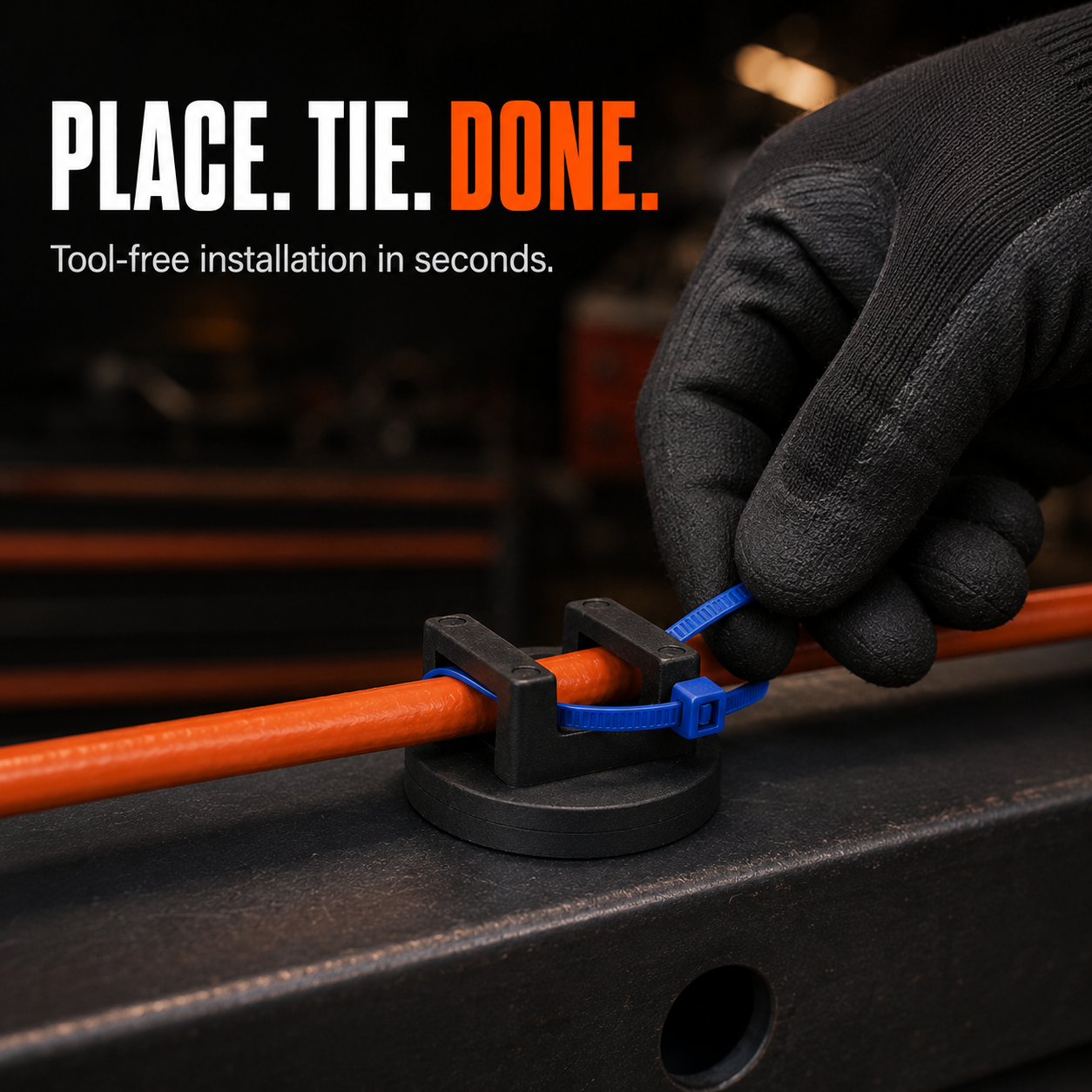 🧲 Magnetic Cable Tie Mounts – No-Drill Automotive Wiring Harness Holders